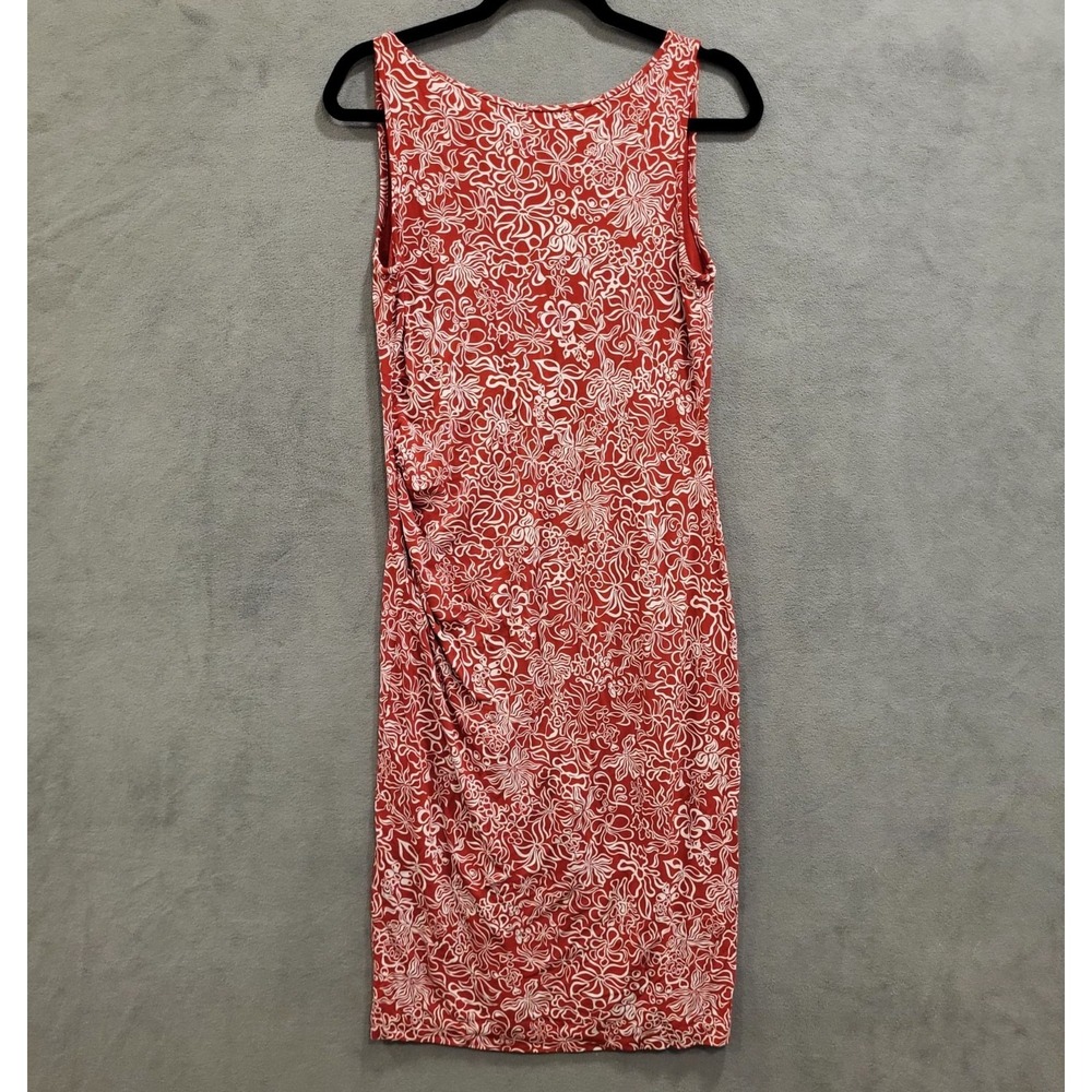 Casual Corner Floral V-Neck Sheath Dress Women Medium‎ Tropical Resort Vacation